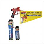 Soudal Expanding Foam Kit Polyurethane 750ml + Professional Gun  + Foam Cleaner